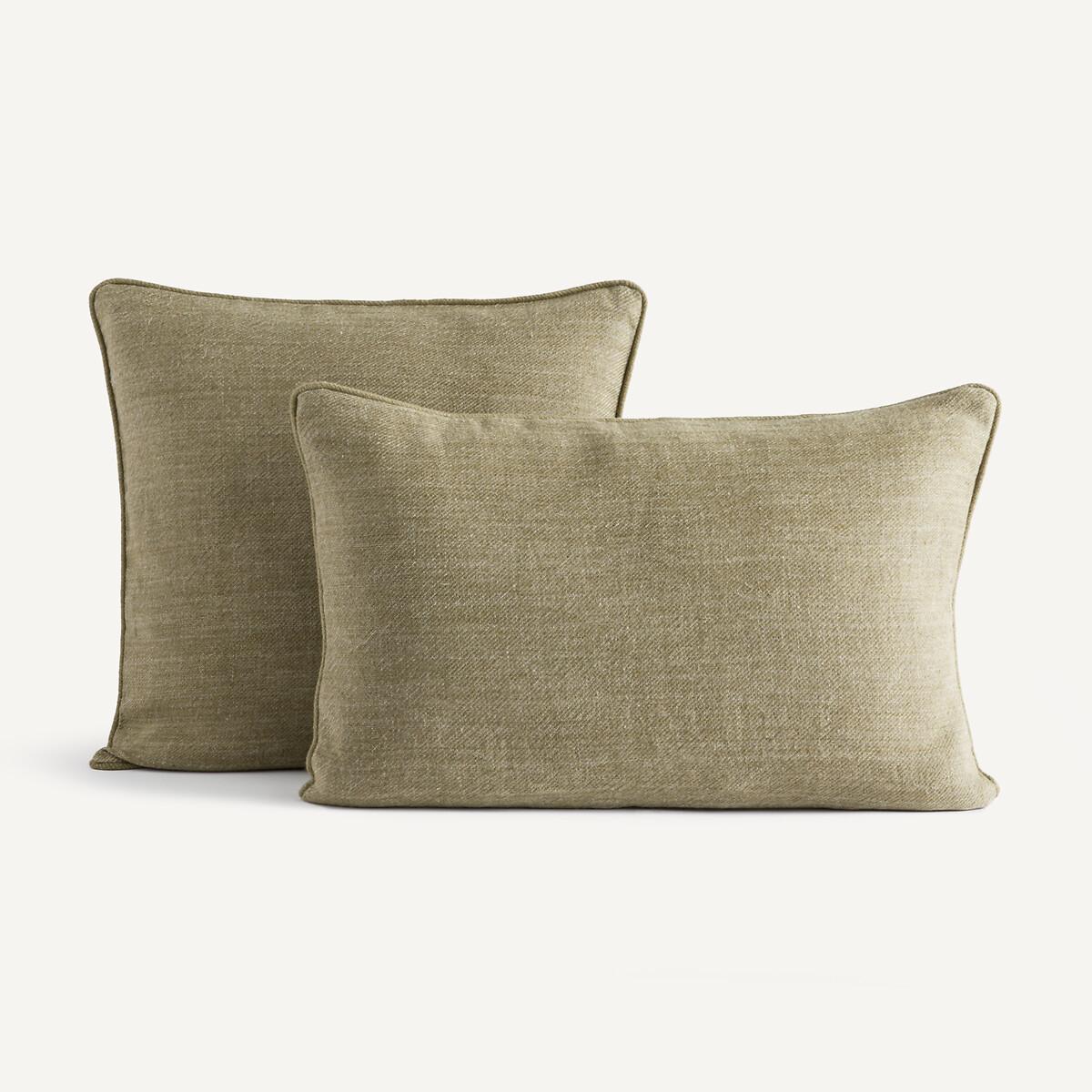 AM.PM Housse de coussin Serge en lin tissage sergé  