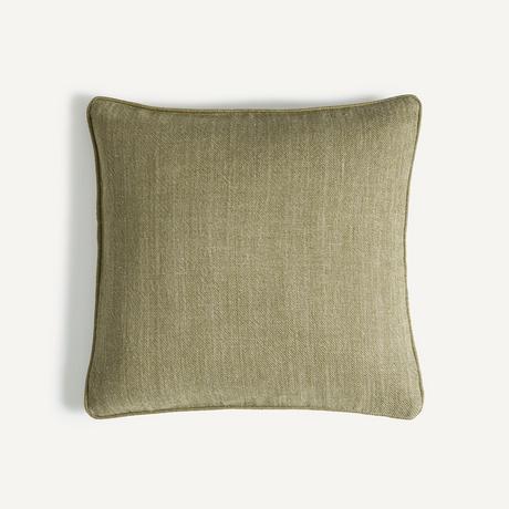 AM.PM Housse de coussin Serge en lin tissage sergé  
