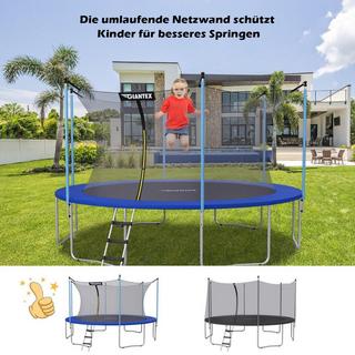 Northix  Rete di sicurezza per trampolino Ø366 cm per trampolini da giardino interna nera 