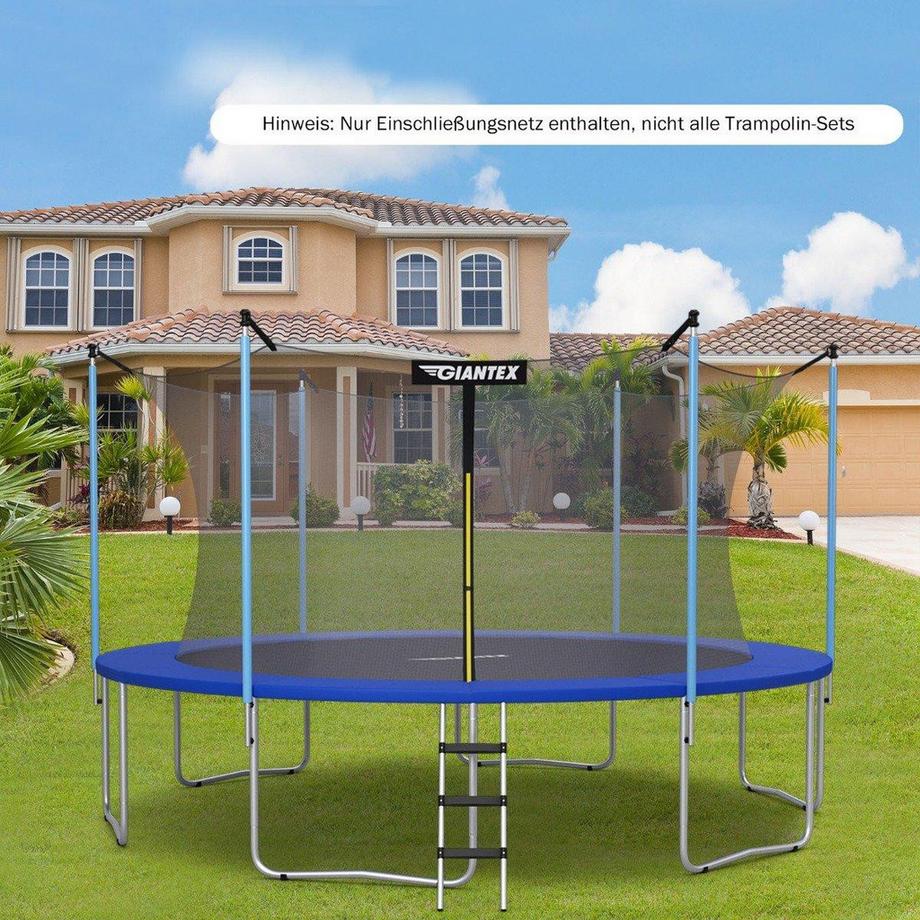 Northix  Rete di sicurezza per trampolino Ø366 cm per trampolini da giardino interna nera 
