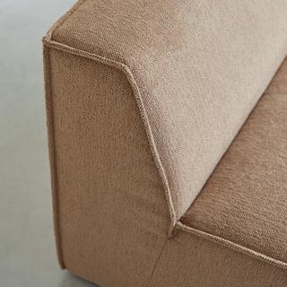 Tikamoon Modulares 2-Sitzer-Sofa aus camelfarbenem Stoff Dario  