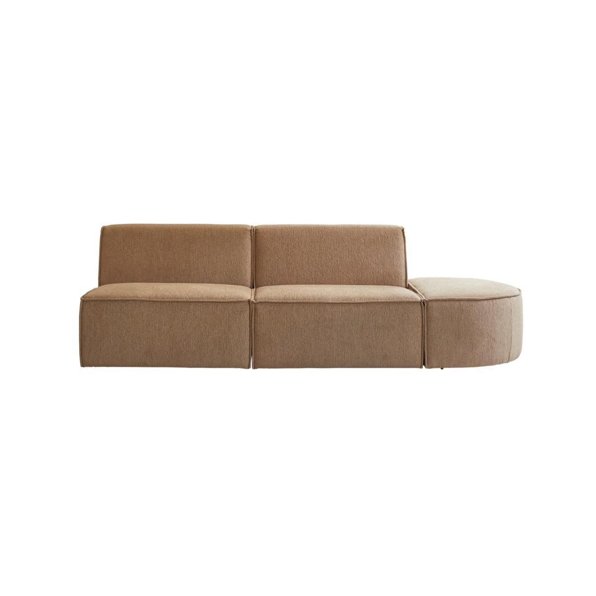 Tikamoon Modulares 2-Sitzer-Sofa aus camelfarbenem Stoff Dario  