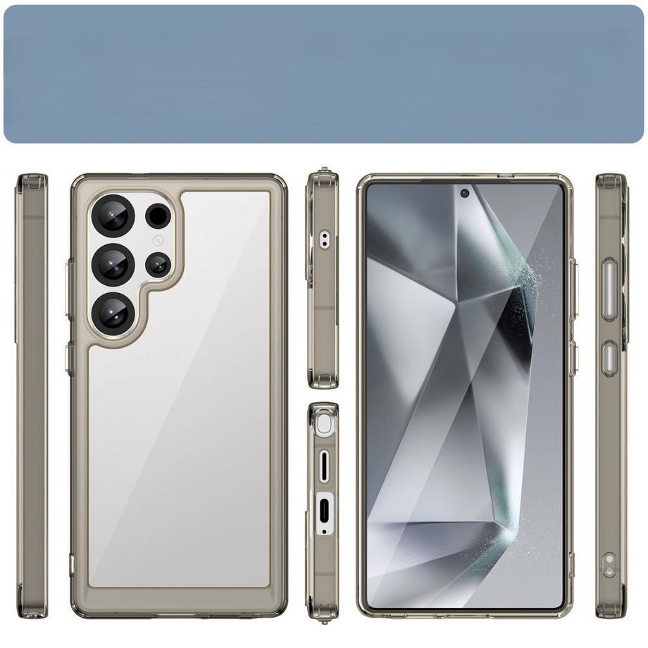 Cover-Discount  Galaxy S25 Ultra - Schützende Acryl-Handyhülle mit erhöhtem Rand 