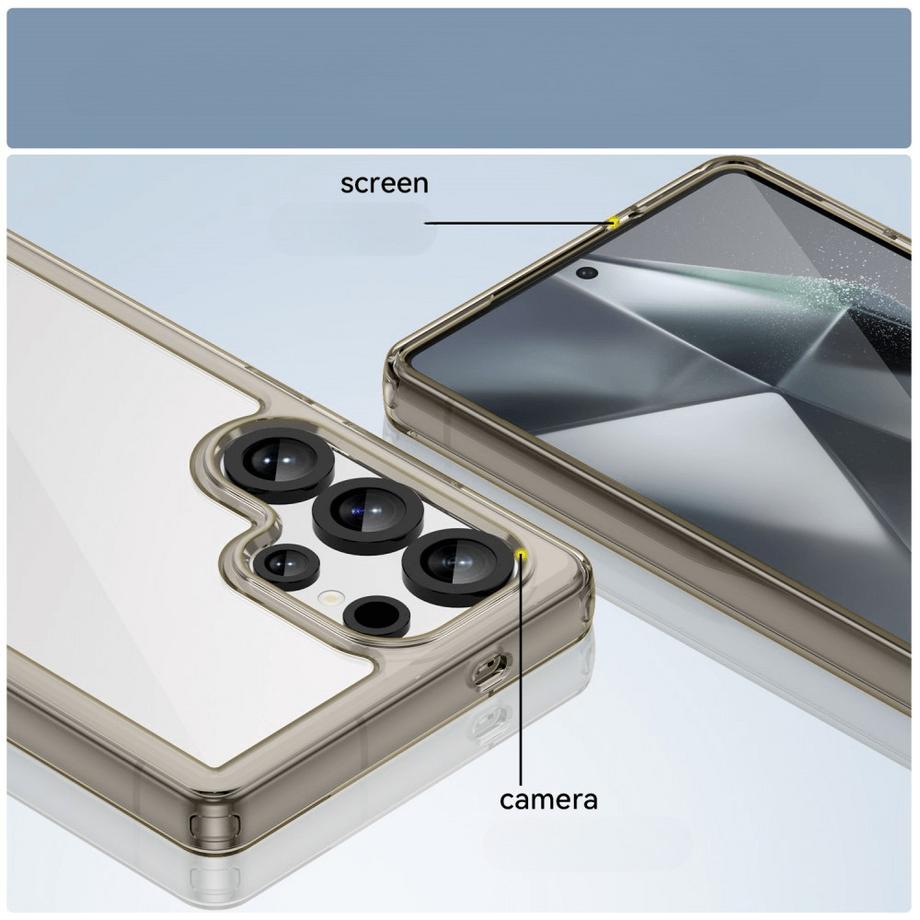 Cover-Discount  Galaxy S25 Ultra - Schützende Acryl-Handyhülle mit erhöhtem Rand 