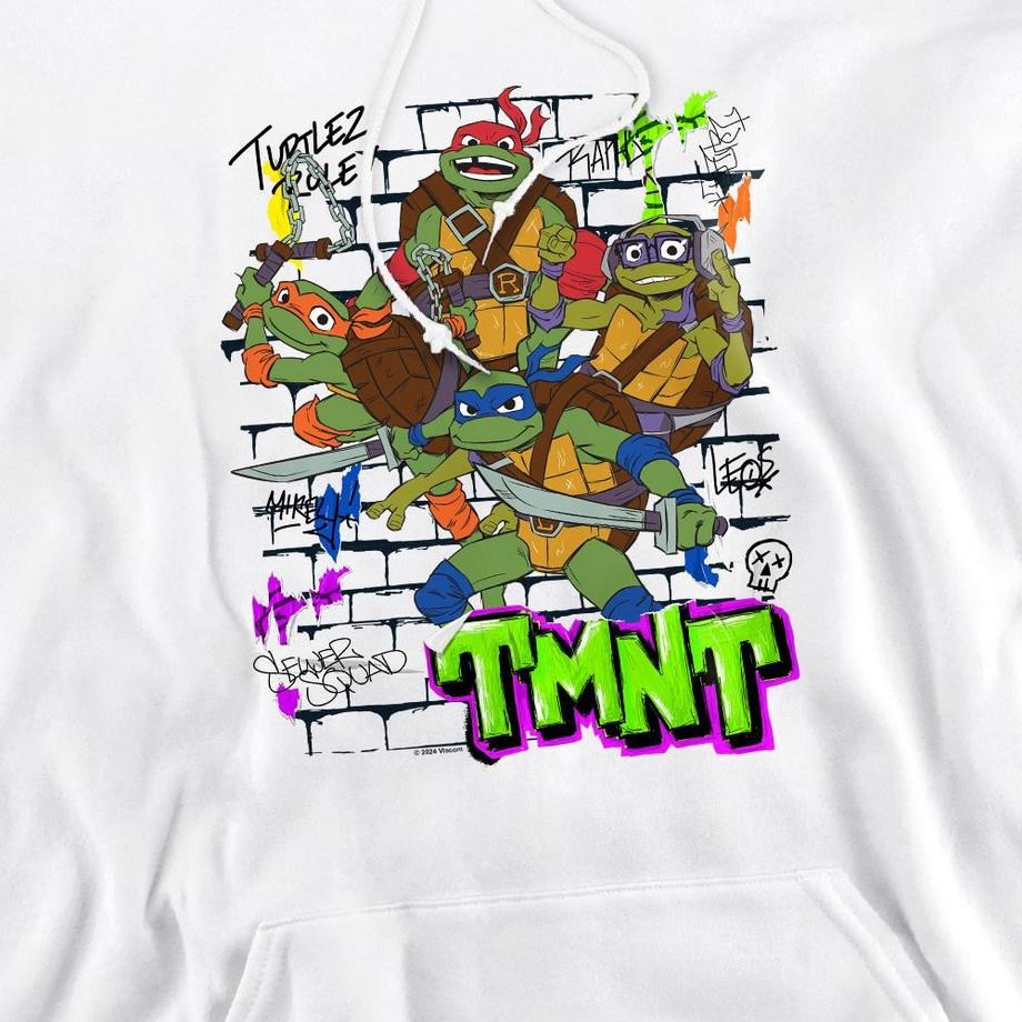 TEENAGE MUTANT NINJA TURTLE Felpa Con Cappuccio Muro Di Mattoni Poster  
