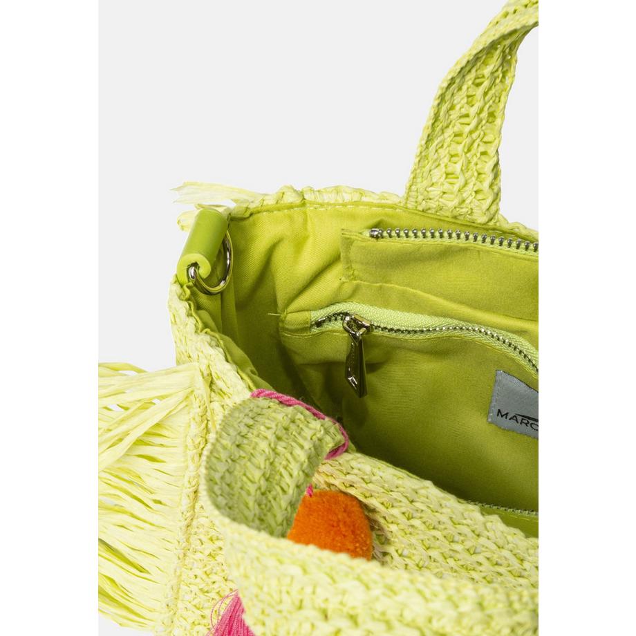 Marc Ellis Sac à main tissé avec franges et pompon  
