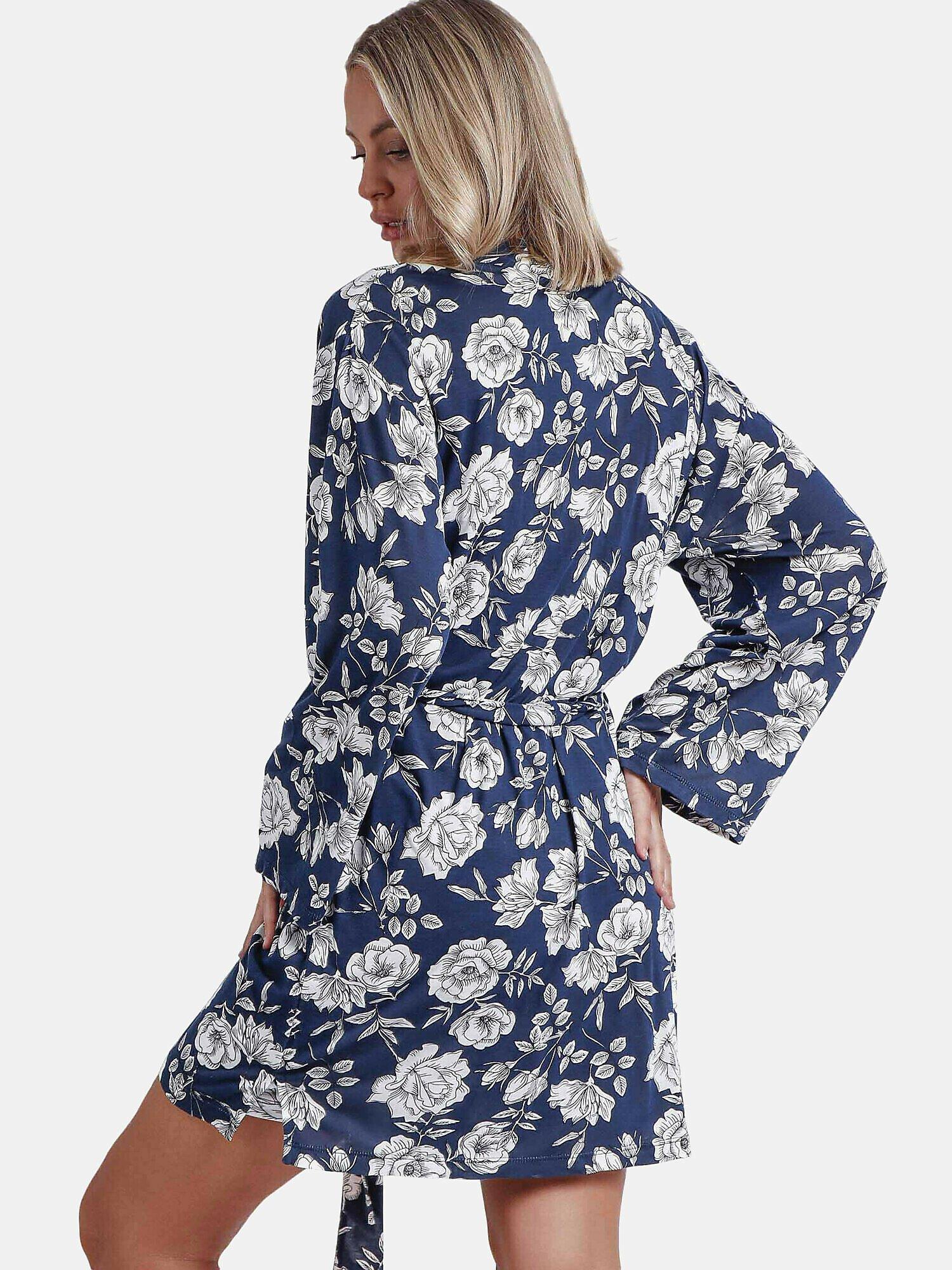 Admas Navy Flowers Vestaglia  