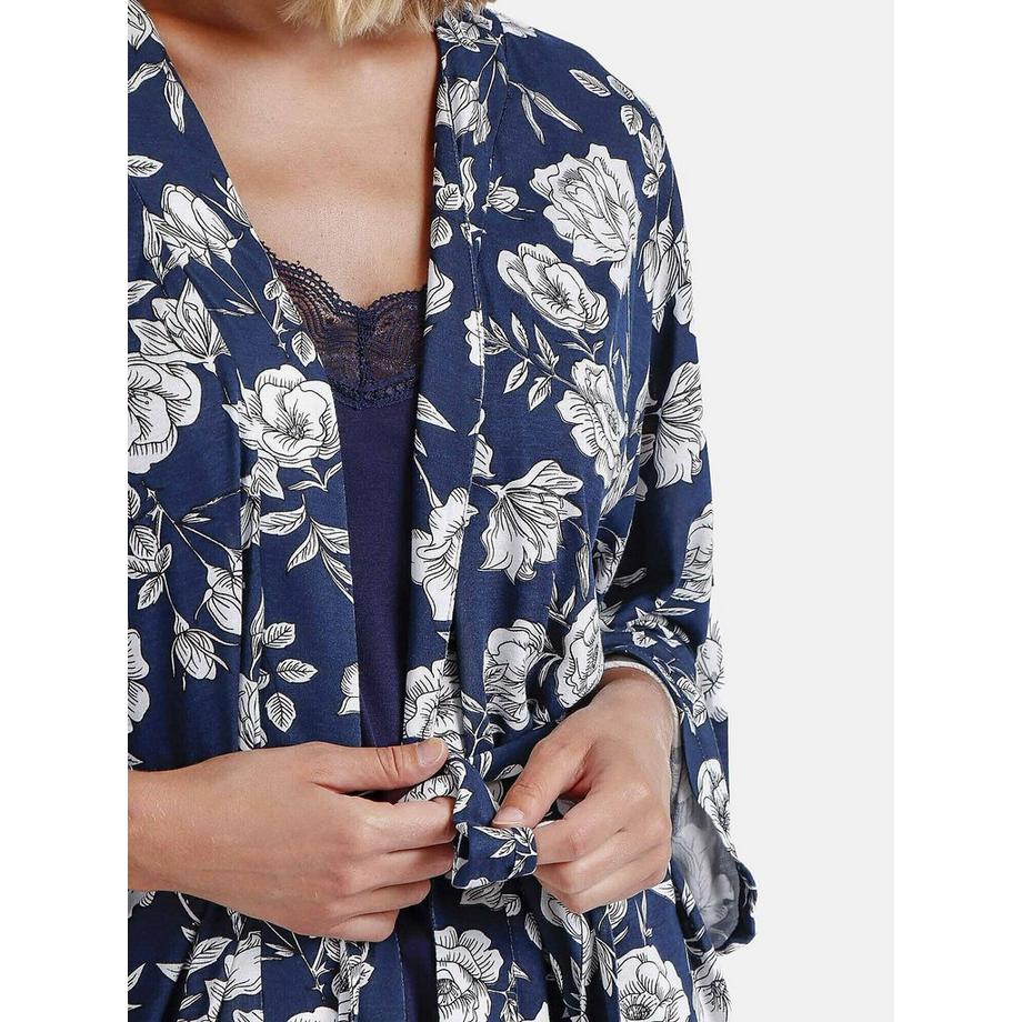 Admas Navy Flowers Déshabillé  