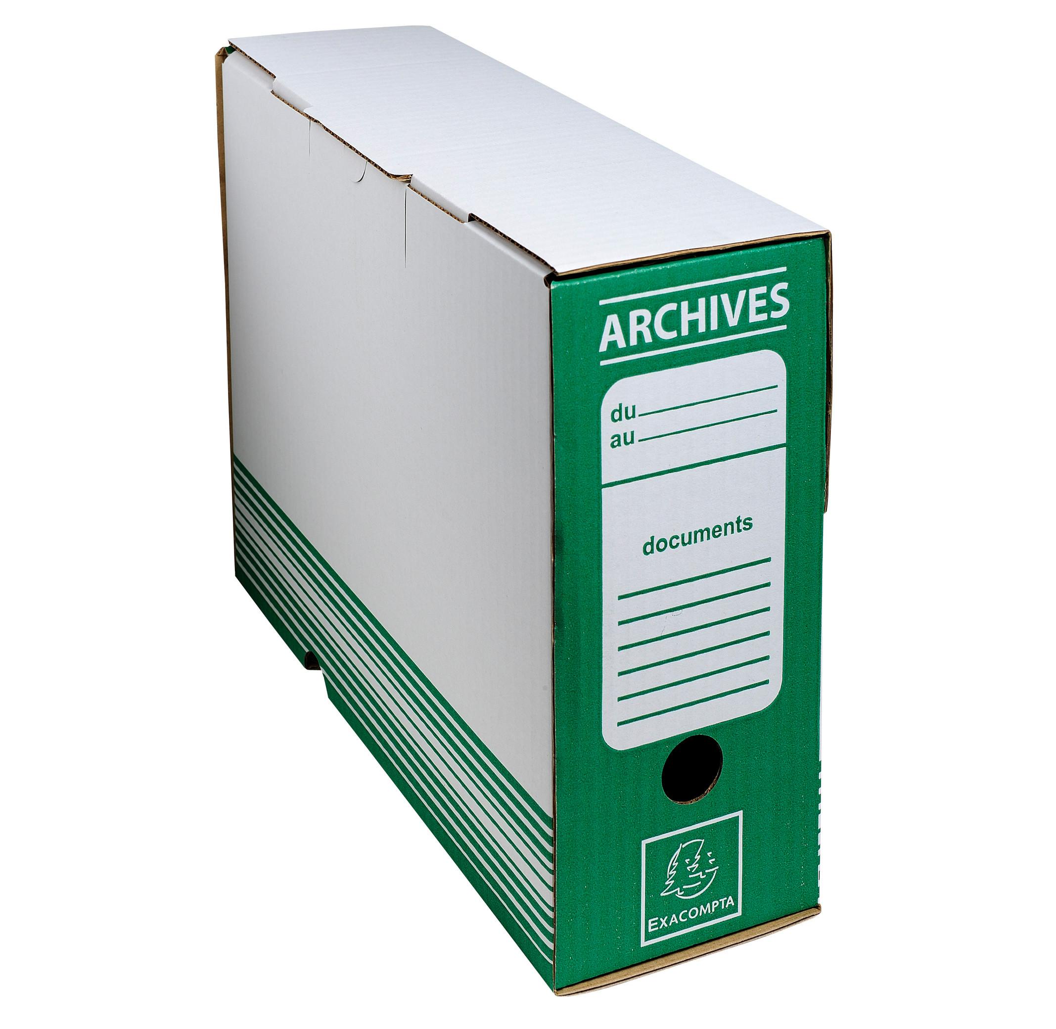 Exacompta Scatola archivio dorso 100mm cartone ondulato - 25x35cm - x 50  