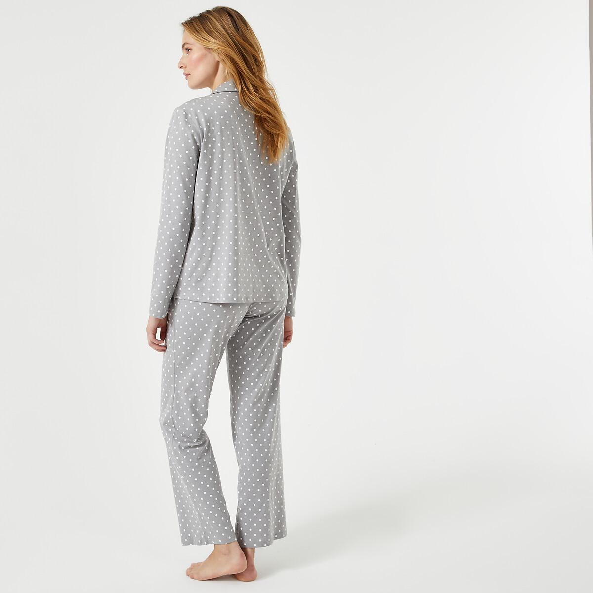 La Redoute Collections  Getupfter Pyjama mit langen Ärmeln 