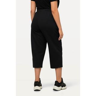 Ulla Popken  Pantaloni sportivi a 7/8 con taglio della gamba dritto e cintura elastica 