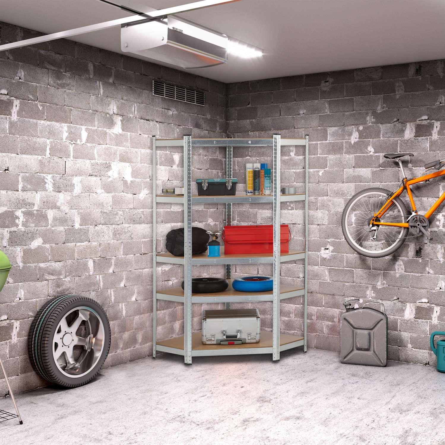 Northix Eckregal mit 5 Böden  