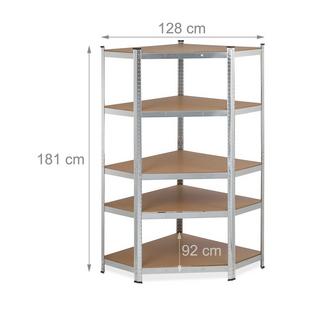 Northix Eckregal mit 5 Böden  