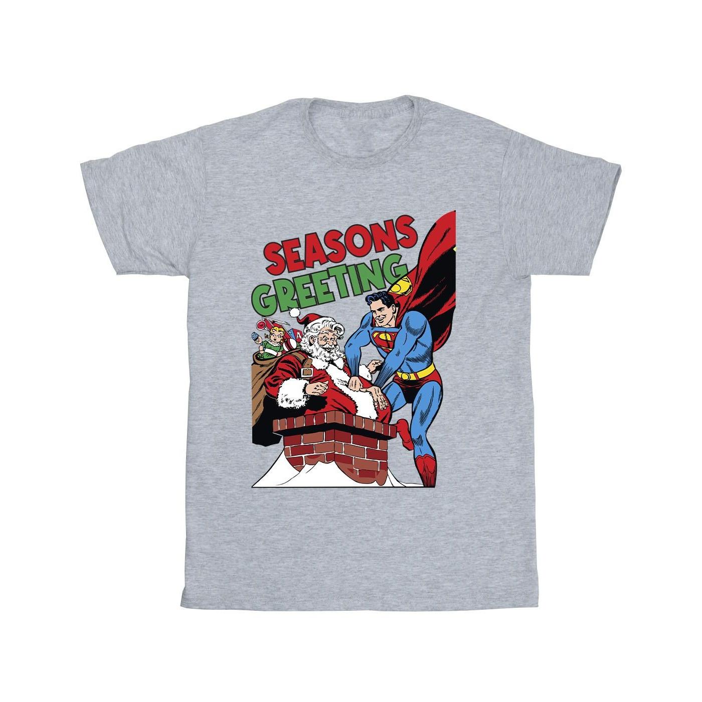 DC COMICS  Tshirt SUPERMAN SANTA COMIC 