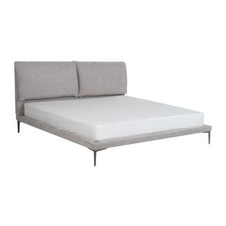 Maison Céphy Letto 180 x 200 cm Tessuto Grigio chiné + Materasso  - RIMOTA  