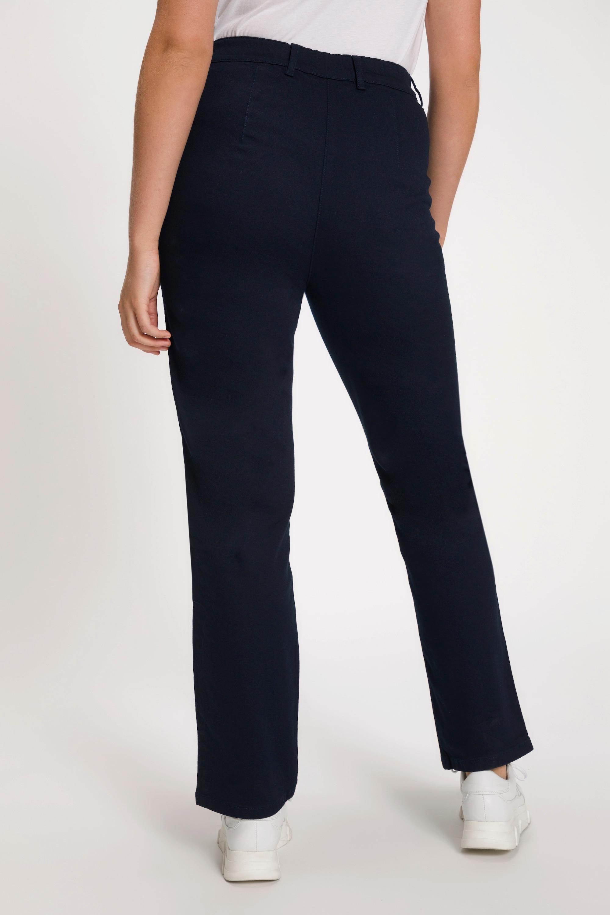 Ulla Popken  Pantalon Mony, collection Basic. Teinture grand teint longue durée. Coupe carotte 