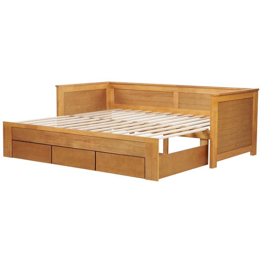 Beliani Letto con cassetti contenitori en Legno di caucciù  CAHORS  