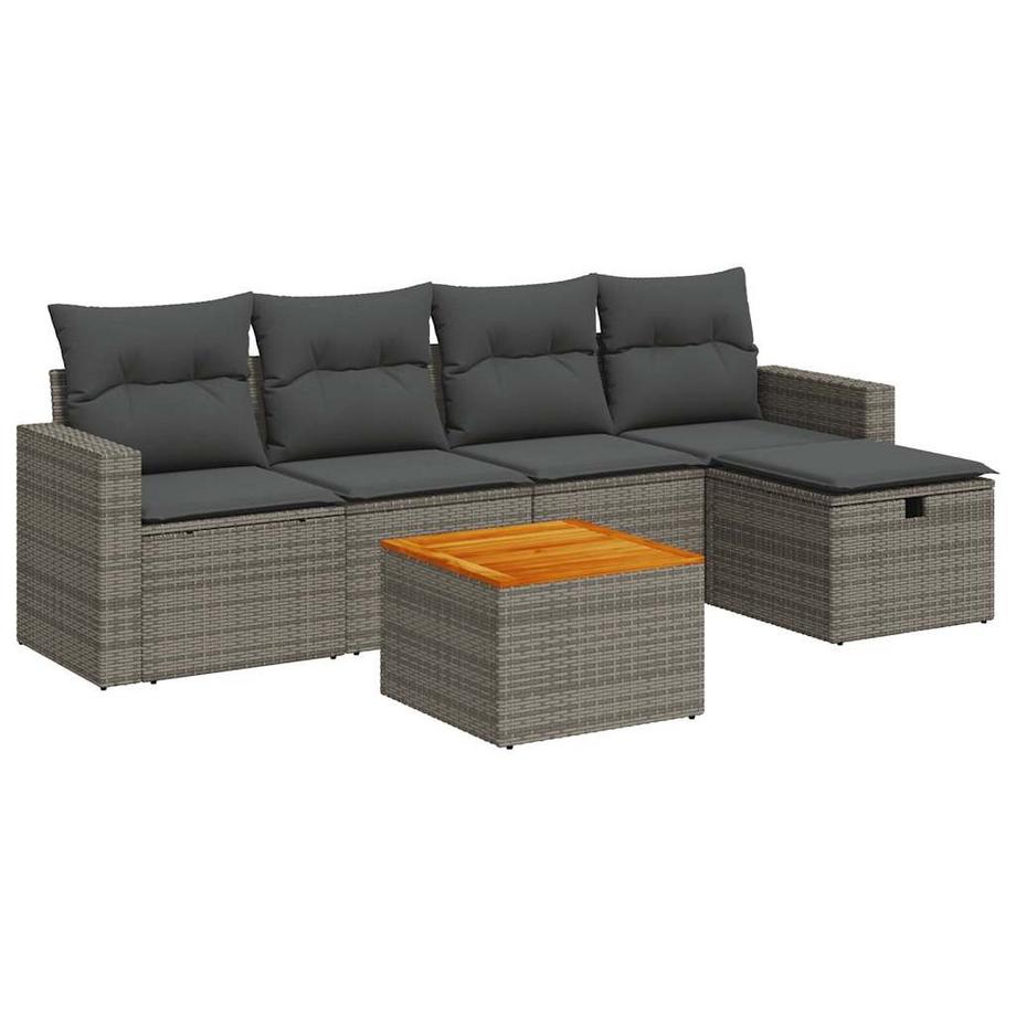 set di divani da giardino Polirattan