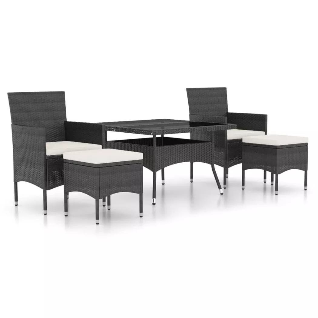 vidaXL Ensemble à Manger de jardin 9pcs résine tressée et verre trempé