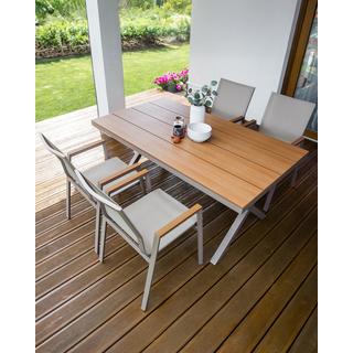 Beliani Lot de 4 chaises de jardin en Aluminium Industriel TIANO  