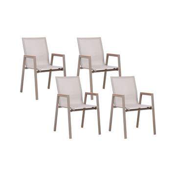 Lot de 4 chaises en Aluminium Industriel TIANO