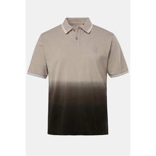 JP1880  Maglia polo JP1880 in piqué con tintura Dip-Dye e mezze maniche luminosa grigio 