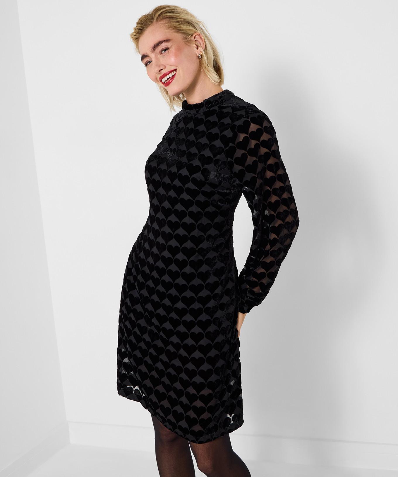 Joe Browns Devore Samt Herzmuster Kleid  