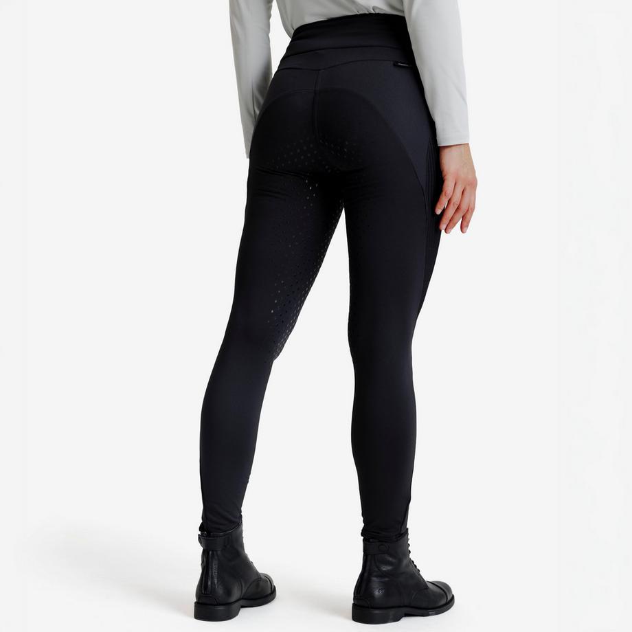 FOUGANZA  Warme -Reitleggings Winter, Silikon-Vollbesatz, 