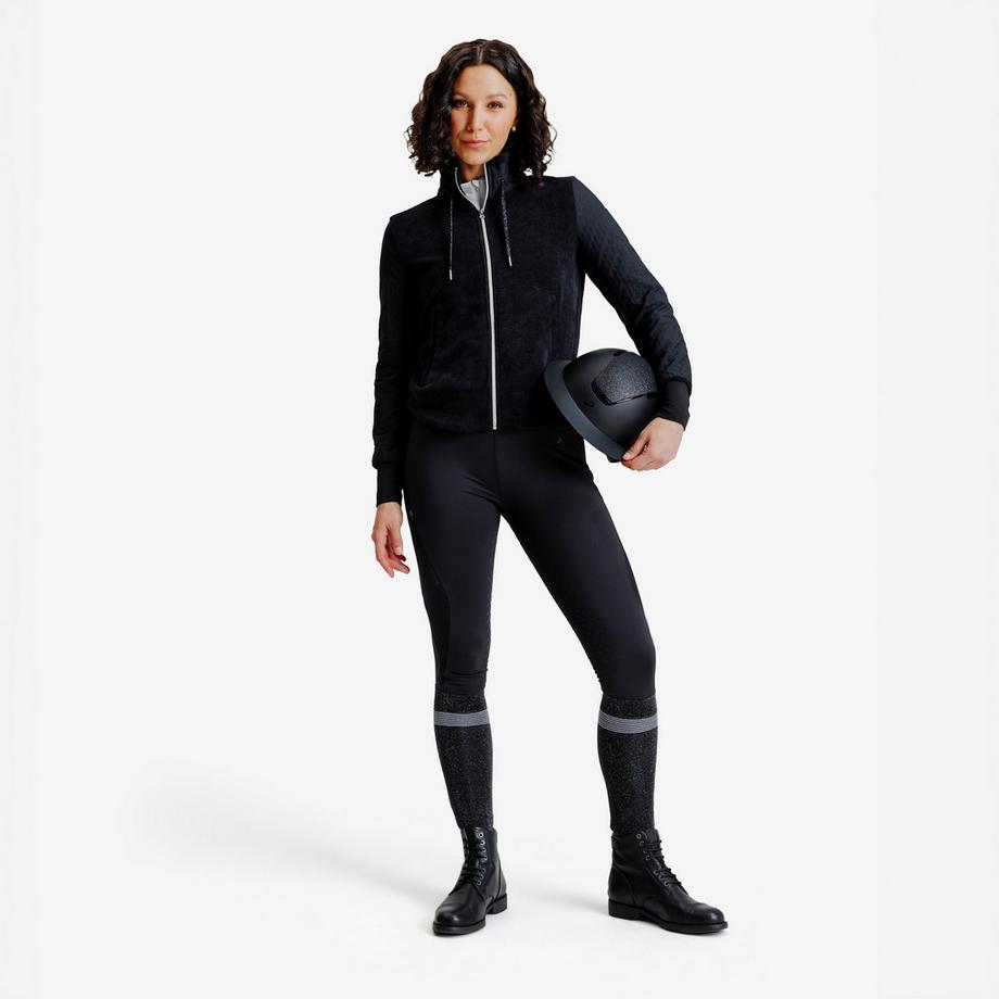 FOUGANZA  Warme -Reitleggings Winter, Silikon-Vollbesatz, 