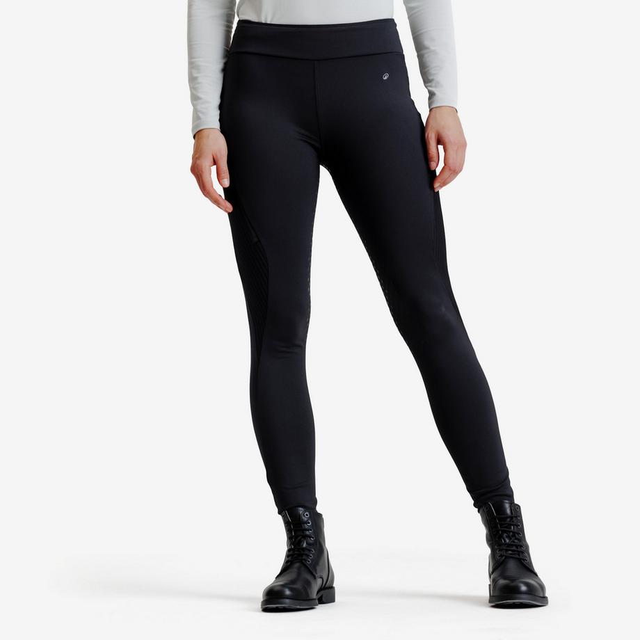 Warme -Reitleggings Winter, Silikon-Vollbesatz,
