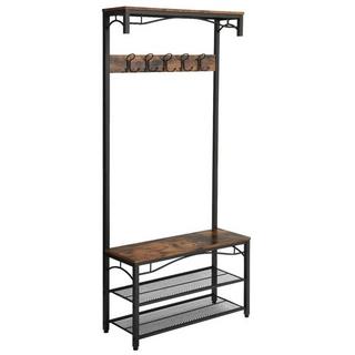 VASAGLE Garderobenständer mit Schuhablagen 178.5 cm  