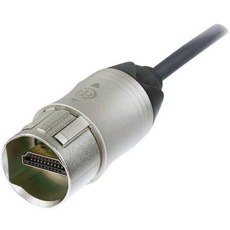 Neutrik  Neutrik HDMI Cavo Spina HDMI-A, Spina HDMI-A 1.00 m Nickel NKHDMI-1 montabile Cavo HDMI 