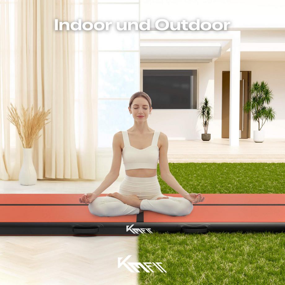 KM-Fit  Tapis de gymnastique Gonflable Airtrack Tapis sportive Fitness 3 m 