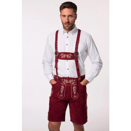 JP1880  Lederhosen in tradizionale stile Tracht in pelle vera con ricami 