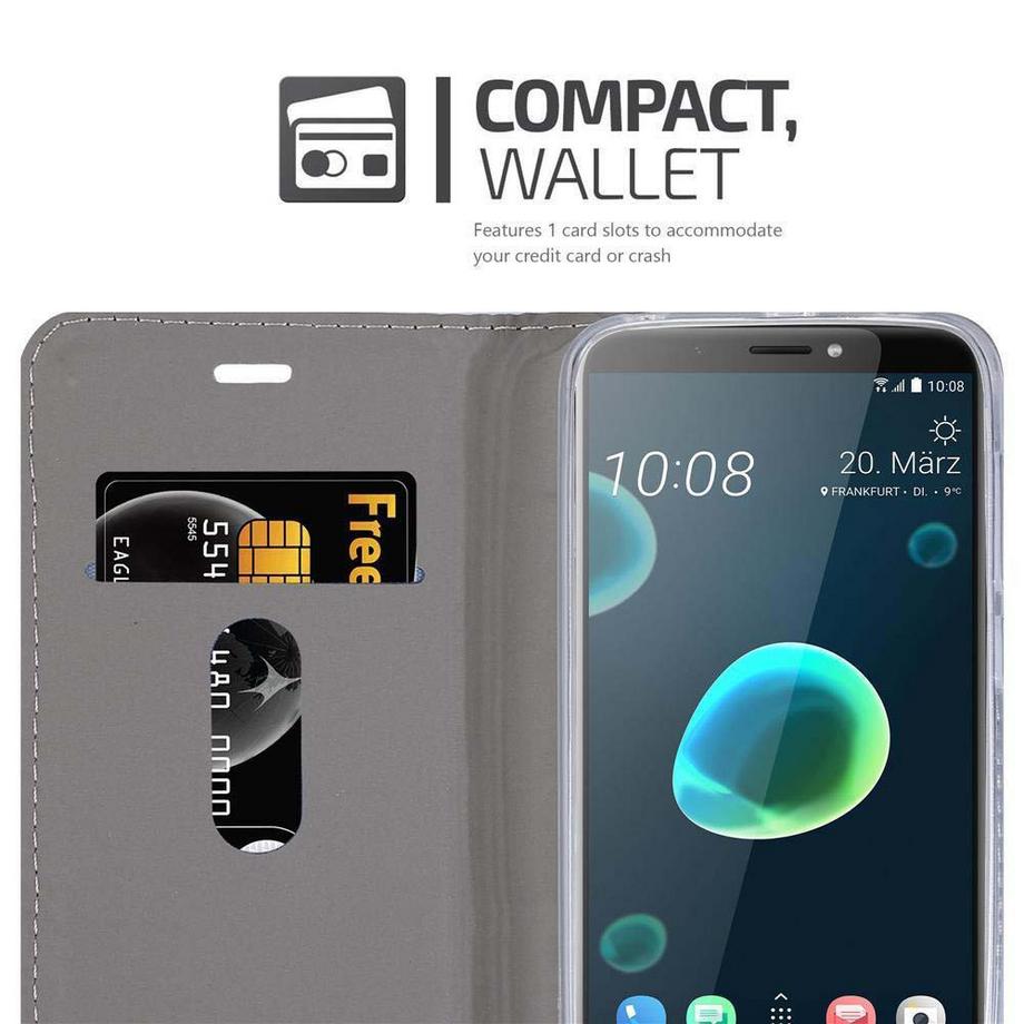 Cadorabo  Hülle für HTC Desire 12 PLUS Magnetverschluss, Kartenfach 