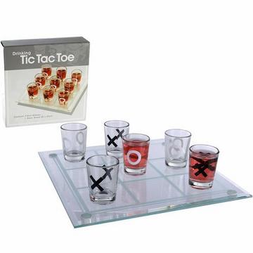 Tic Tac Toe - Trinkspiel mit 9 Gläser