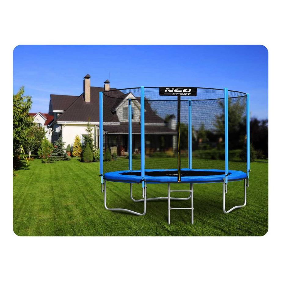 B2X Trampolin für den Garten 8ft/252cm mit Außennetz und Leiter von Neo-Sport  