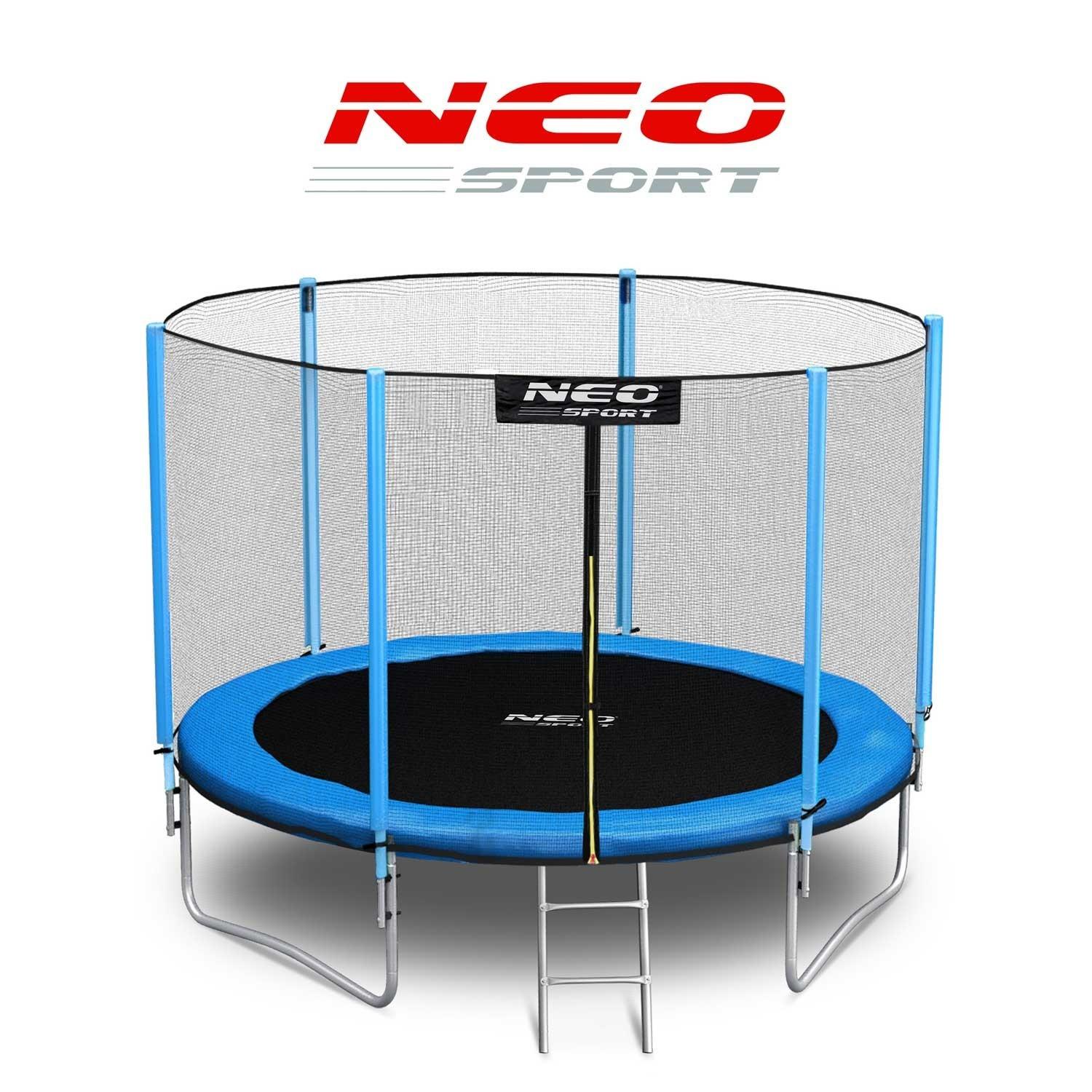 B2X Trampoline pour le jardin 8ft/252cm avec filet extérieur et échelle de Neo-Sport  