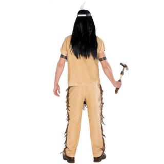 Tectake  Costume pour homme indien Faucon Noir 