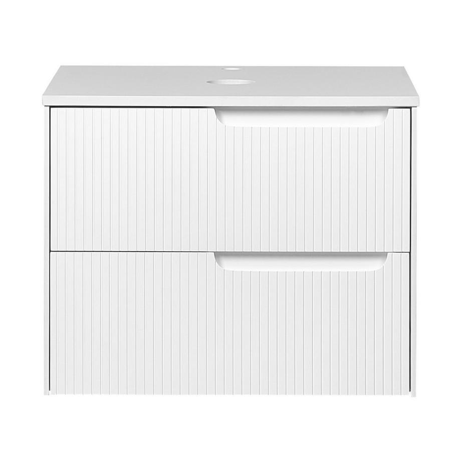 Beliani Mobile lavabo a parete en Fibra a media densità (MDF) Moderno QUINTELA  