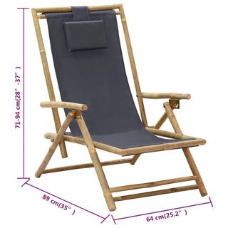 VidaXL Chaise de relaxation bambou  