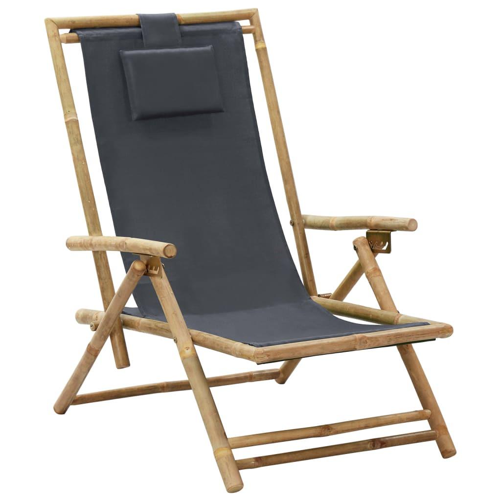 VidaXL Chaise de relaxation bambou  