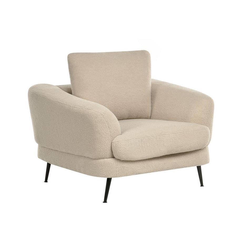 Beliani Poltrona en Bouclé Moderno KJAER  