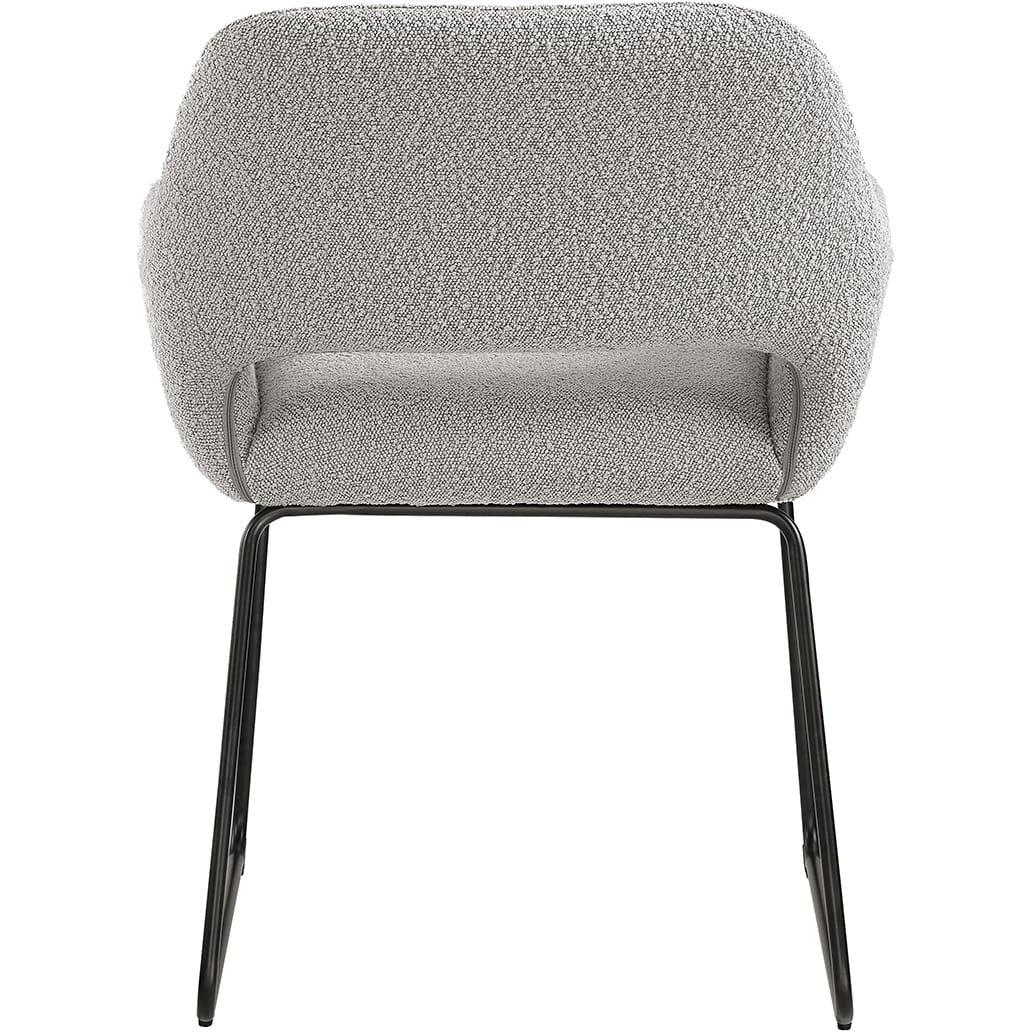 mutoni Chaise de salle à manger avec accoudoirs Snovit gris clair  