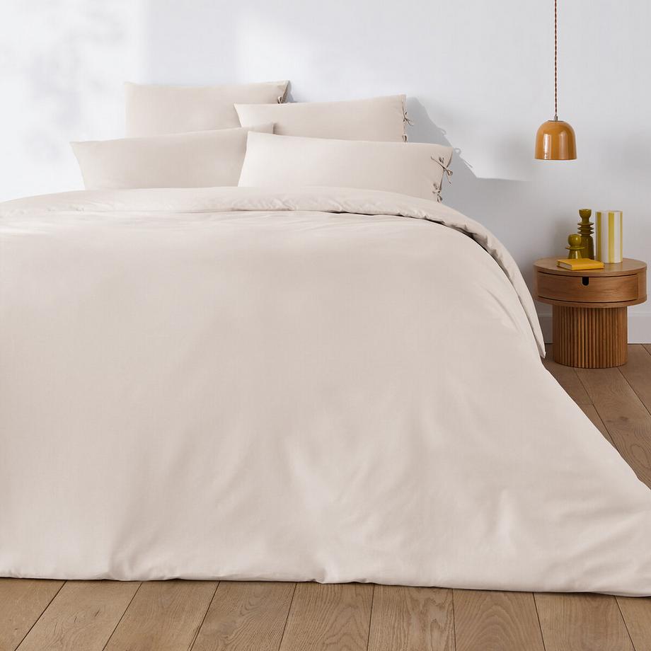 La Redoute Intérieurs Taie d'oreiller unie à nouettes en coton  