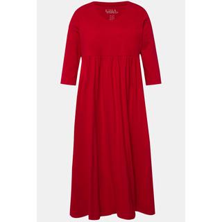 Ulla Popken Jerseykleid Empirenaht V-Ausschnitt 3/4-Arm Taschen  