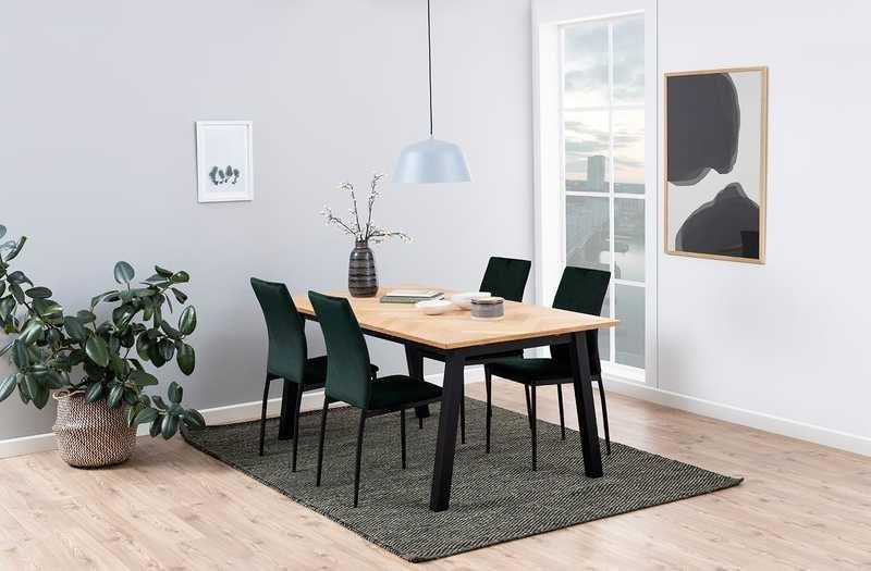 mutoni Chaise de salle à manger Slim vert foncé (1 pièce)  