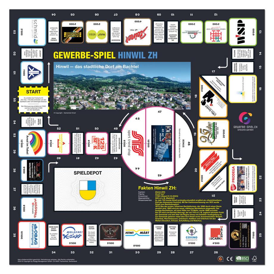 GEWERBE-SPIEL  Brettspiel HINWIL ZH (Deutsch) 