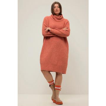 Strick-Minikleid, oversized, Rollkragen, Langarm