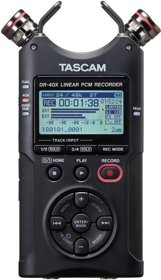 Tascam  DR-40X - 4 Track Handheld Recorder, USB Audio Interface 